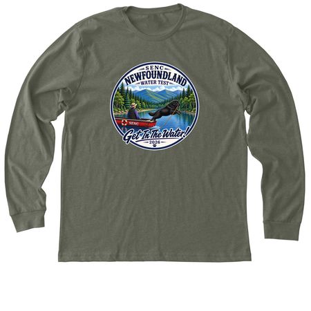 2026 SENC Water Test Apparel, a Heather Military Green Premium Long Sleeve Tee