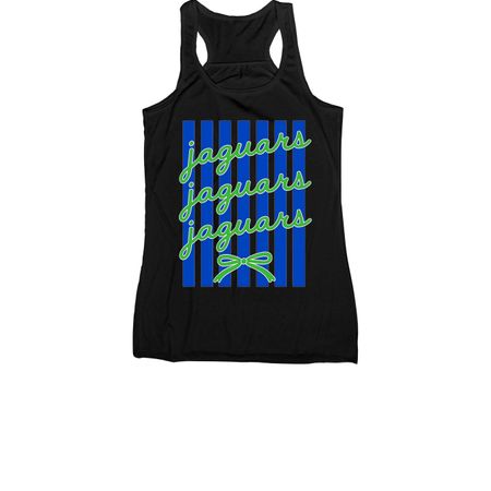 Preppy Jaguars&nbsp;, a Black Women's Racerback