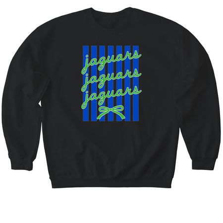 Preppy Jaguars&nbsp;, a Black Softstyle Crewneck Sweatshirt