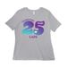 LAPS 25th Anniversary, a Solid Athletic Grey Women?s Relaxed Cotton Tee