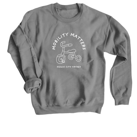 Mobility Matters, a Charcoal Crewneck Sweatshirt