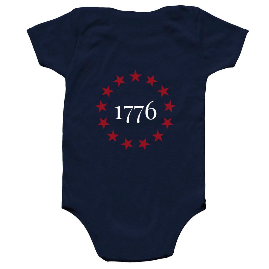 America 250 - onesie, a Navy Infant Onesie (back-view)
