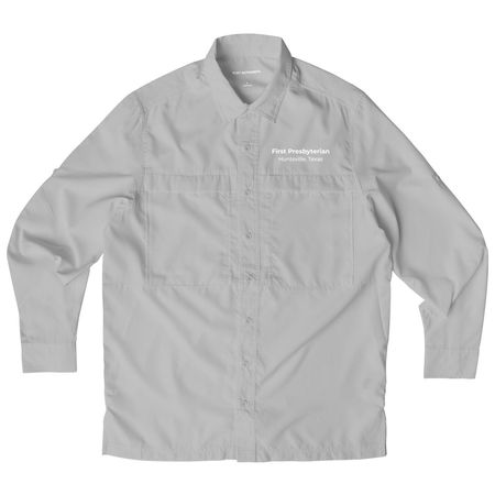 First Presbyterian UV Button-Down, a Gusty Grey Daybreak UV Long Sleeve Shirt