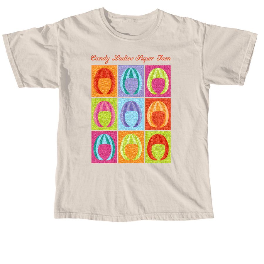 Candy Ladies Super Jam Shirt, a Ivory Comfort Colors Unisex Tee