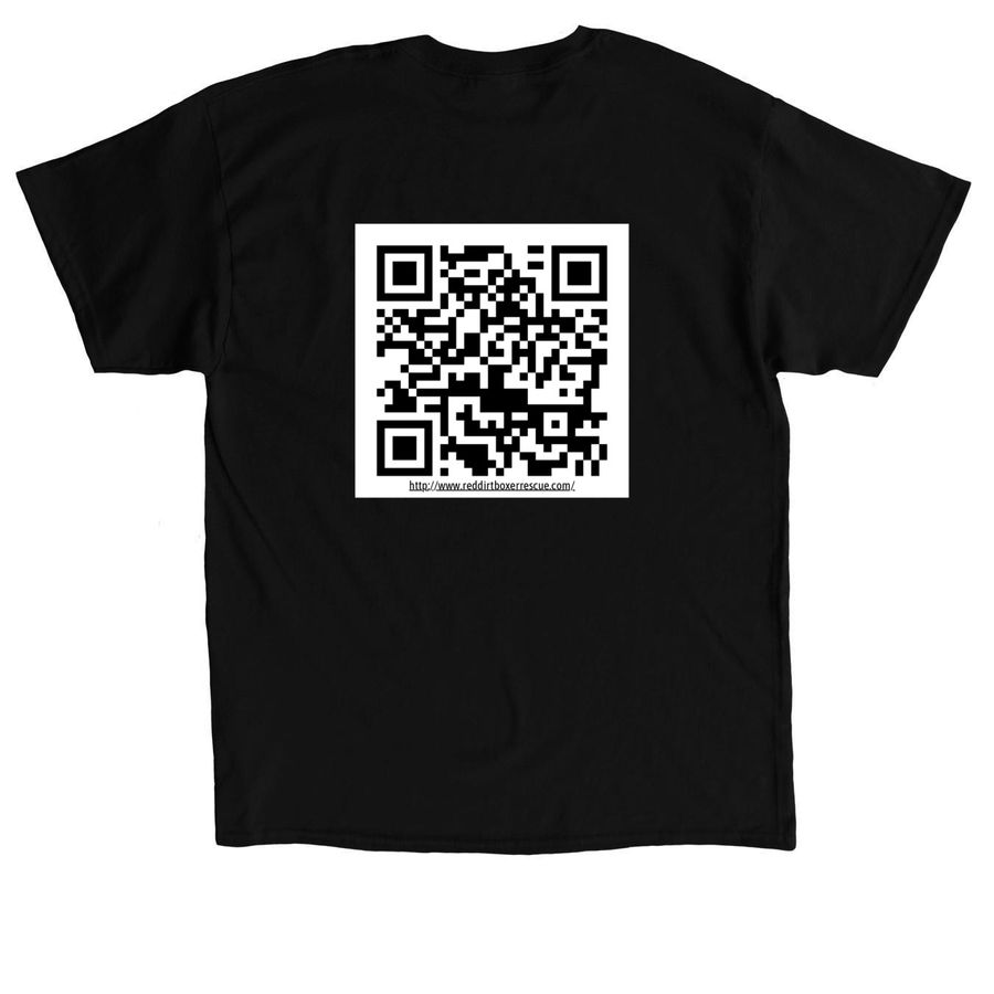 Red Dirt Boxer Rescue, a Black Classic Unisex Tee (back-view)