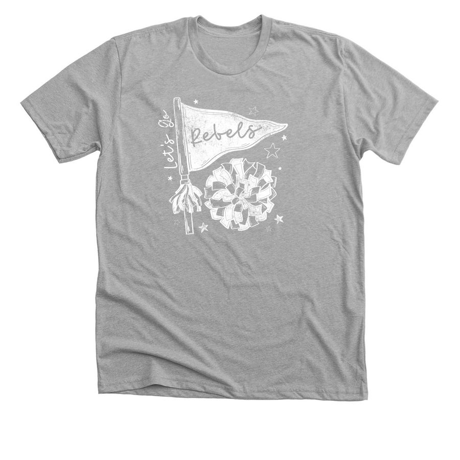 Let's Go Rebels!&nbsp;, a Athletic Heather Premium Unisex Tee