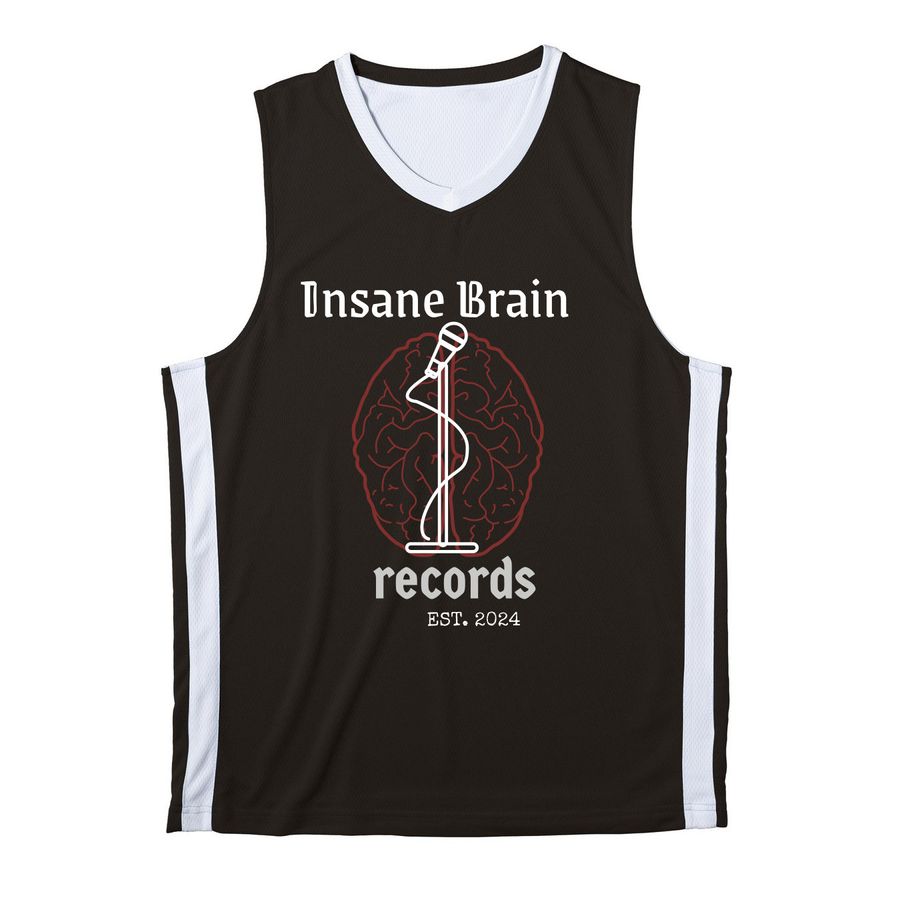 Insane Brain Jersey&nbsp;, a Black/ White Reversible Basketball Jersey