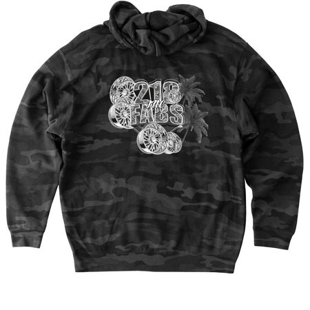 218 Fabs Clothing V2, a Black Camo Heavyweight Camo Pullover Hoodie