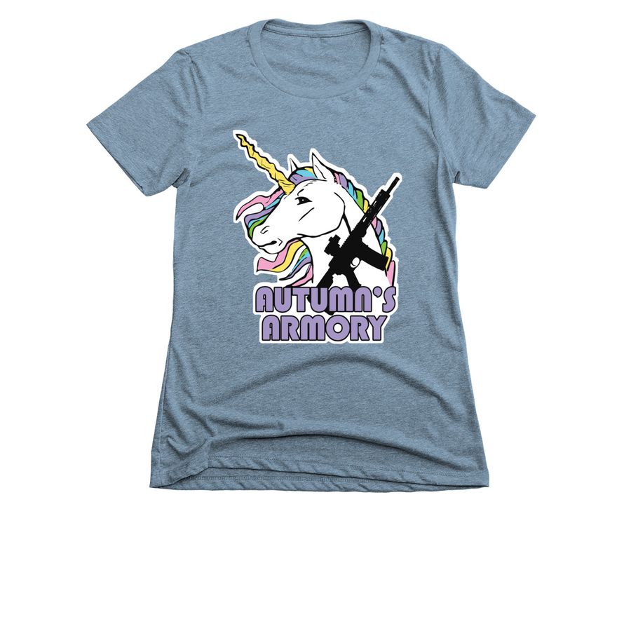 Unicorn Rifle, a Indigo Women's Slim Fit Tee