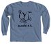 Two Boobies (Dark), a Blue Jean Comfort Colors Long Sleeve Tee
