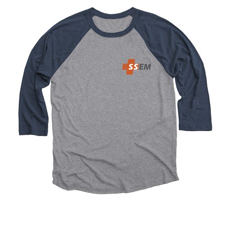 SSEM merch!, a Vintage Navy and Premium Heather 3/4 Sleeve Baseball Tee
