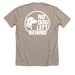 No Dog Left Behind T-shirt Fundraiser, a Heather Stone Premium Unisex Tee (back-view)