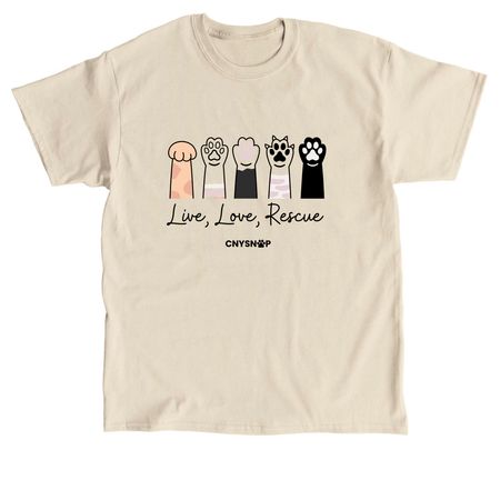 Live, Love, Rescue, a Sand Classic Unisex Tee