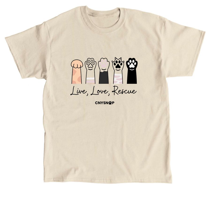 Live, Love, Rescue, a Sand Classic Unisex Tee