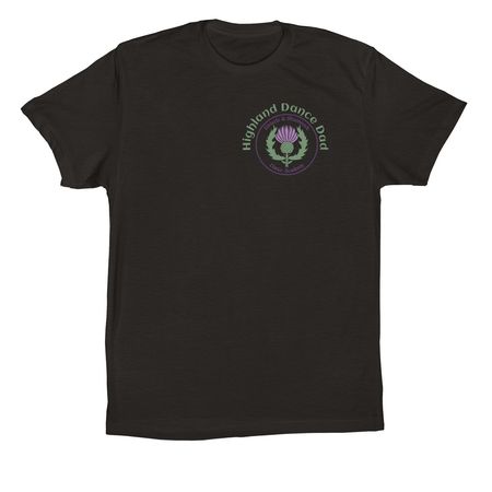 Highland Dance Dad, a Black Premium Cotton Tee