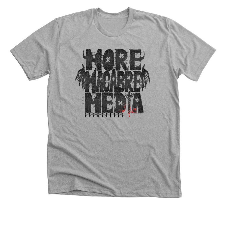 More Macabre Media, a Athletic Heather Premium Unisex Tee