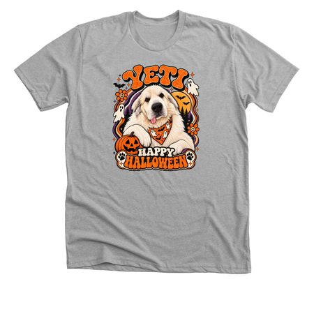 Yeti's Halloween, a Athletic Heather Premium Unisex Tee