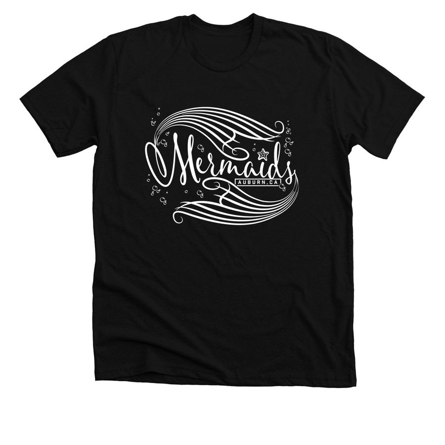 Auburn Mermaids, a Solid Black Blend Premium Unisex Tee