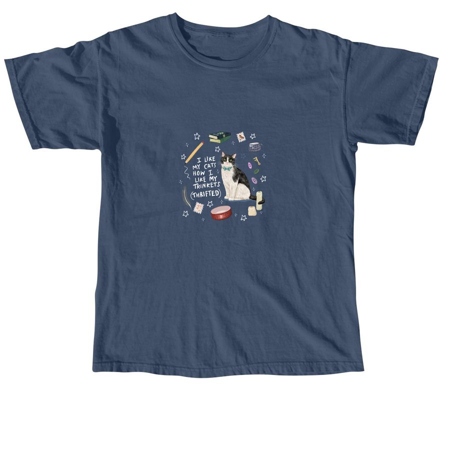 Thrifted Trinkets - B&W, a Midnight Comfort Colors Unisex Tee