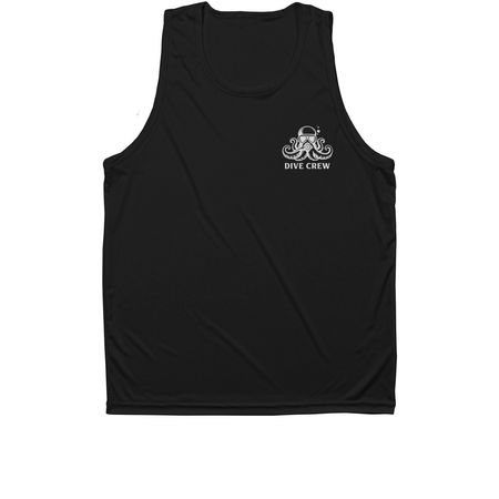 Activewear, White Logo, a Black Unisex Performance Tank