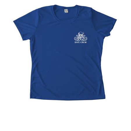 Activewear, White Logo, a True Royal Women's Performance Tee