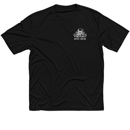 Activewear, White Logo, a Black Classic Performance Tee