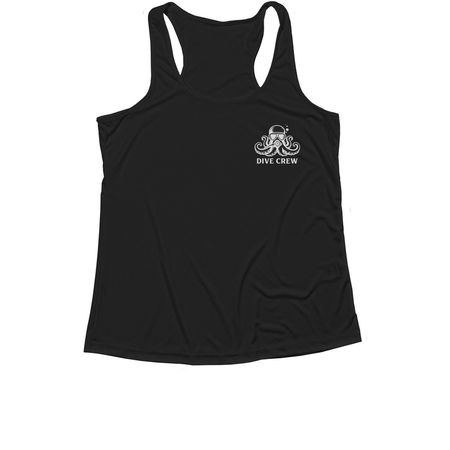 Activewear, White Logo, a Black Women's Performance Tank