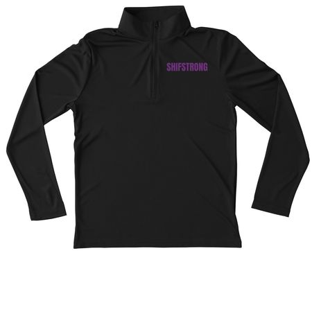 Shifstrong ALS Foundation Launch Store, a Black Youth Performance Quarter Zip Pullover