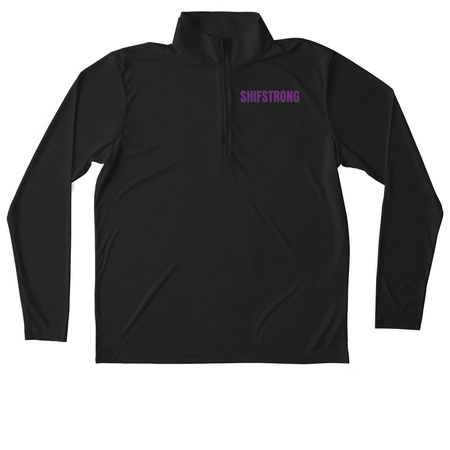 Shifstrong ALS Foundation Launch Store, a Black Unisex Performance Quarter Zip Pullover