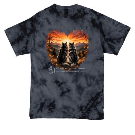 Rescue Needs, a Black Crystal Tie Dye Tee