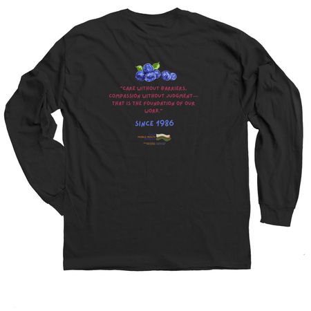 Celebrating 40 Years, a Black Classic Long Sleeve Tee (back-view)