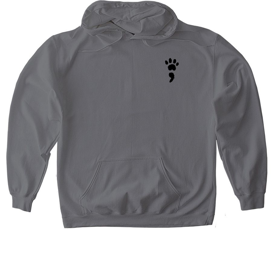 When I needed a hand, I found a paw., a Charcoal Gildan Softstyle Pullover Hoodie