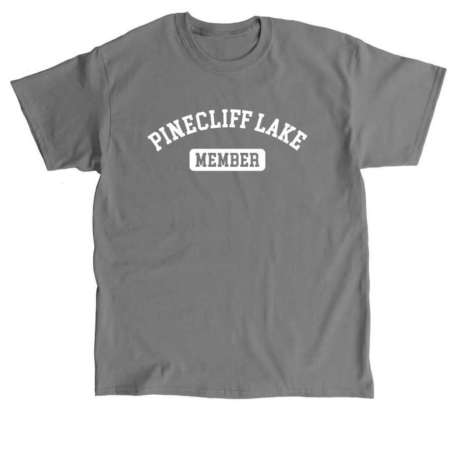 Pinecliff Lake Member White Logo, a Charcoal Classic Unisex Tee