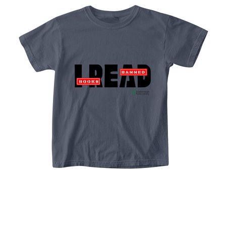 I Read Banned Books, a Denim Comfort Colors Youth Tee