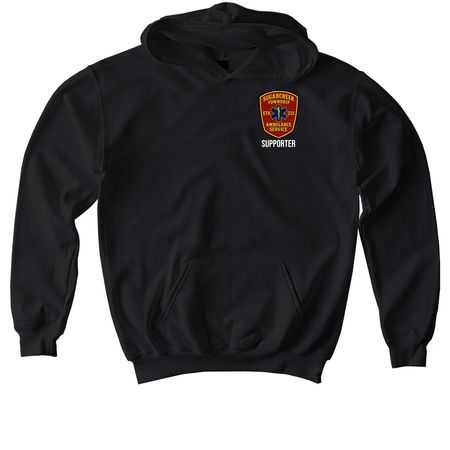 STAS Supporter Shirts, a Black Softstyle Youth Pullover Hoodie