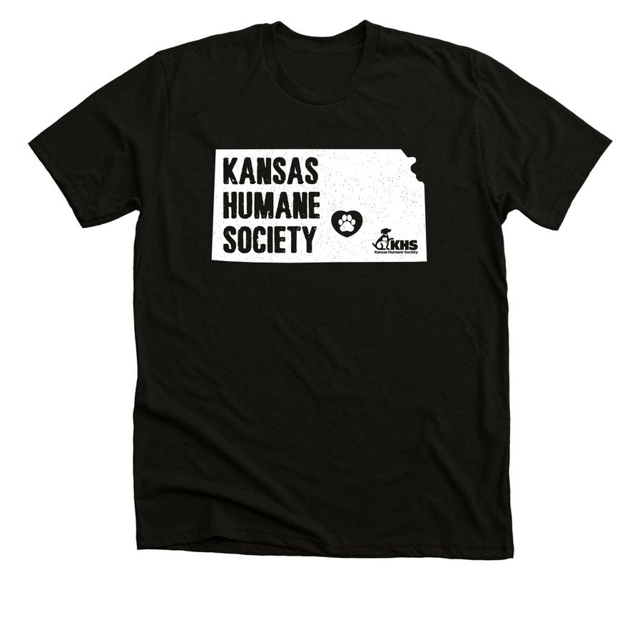 KANSAS Humane Society, a Solid Black Blend Premium Unisex Tee