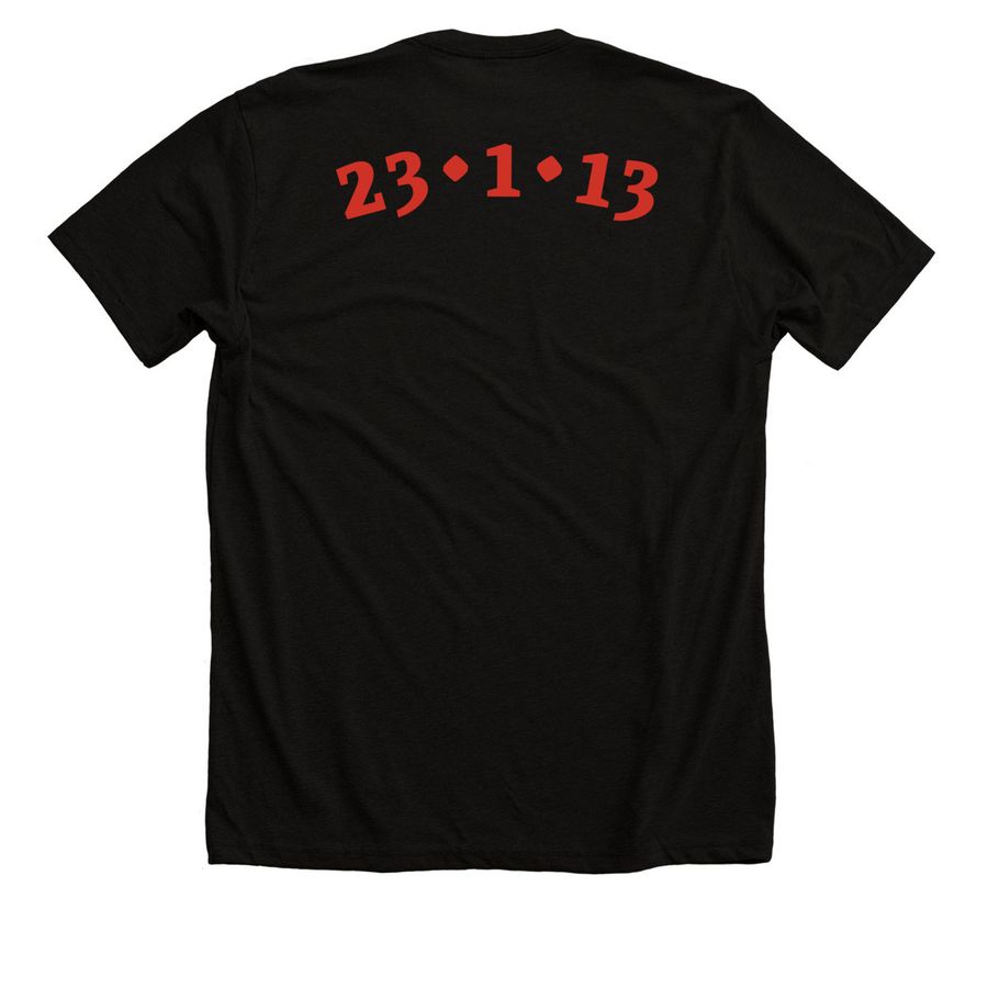 WAM BOLD, a Solid Black Blend Premium Unisex Tee (back-view)