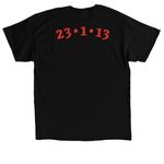 WAM BOLD, a Black Classic Unisex Tee (back-view)