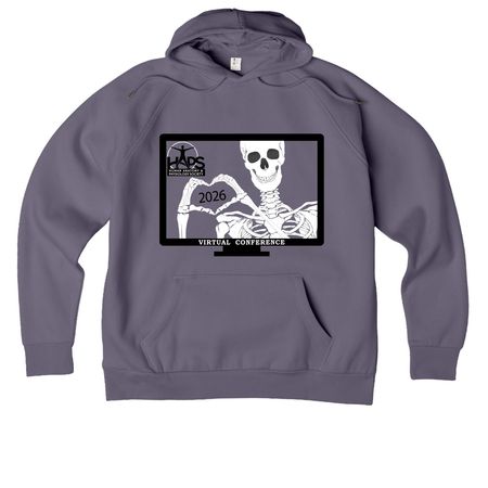 HAPS Virtual Conference, a Cosmic Purple Allmade Organic CVC Pullover Hoodie