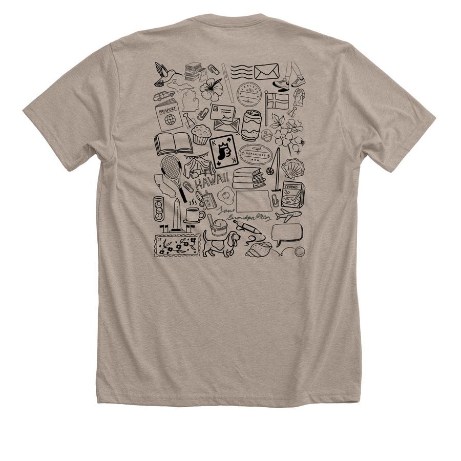 Memories, a Heather Stone Premium Unisex Tee (back-view)