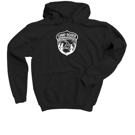 Camp Roger- YOUTH Sizes, a Black Youth Pullover Hoodie