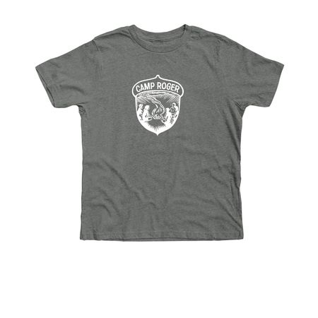 Camp Roger- YOUTH Sizes, a Deep Heather Premium Youth Tee