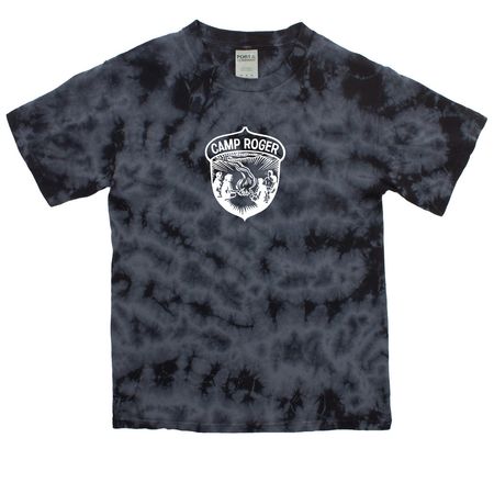 Camp Roger- YOUTH Sizes, a Black Youth Crystal Tie Dye Tee