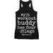 I Work Out, a Black Women's Racerback