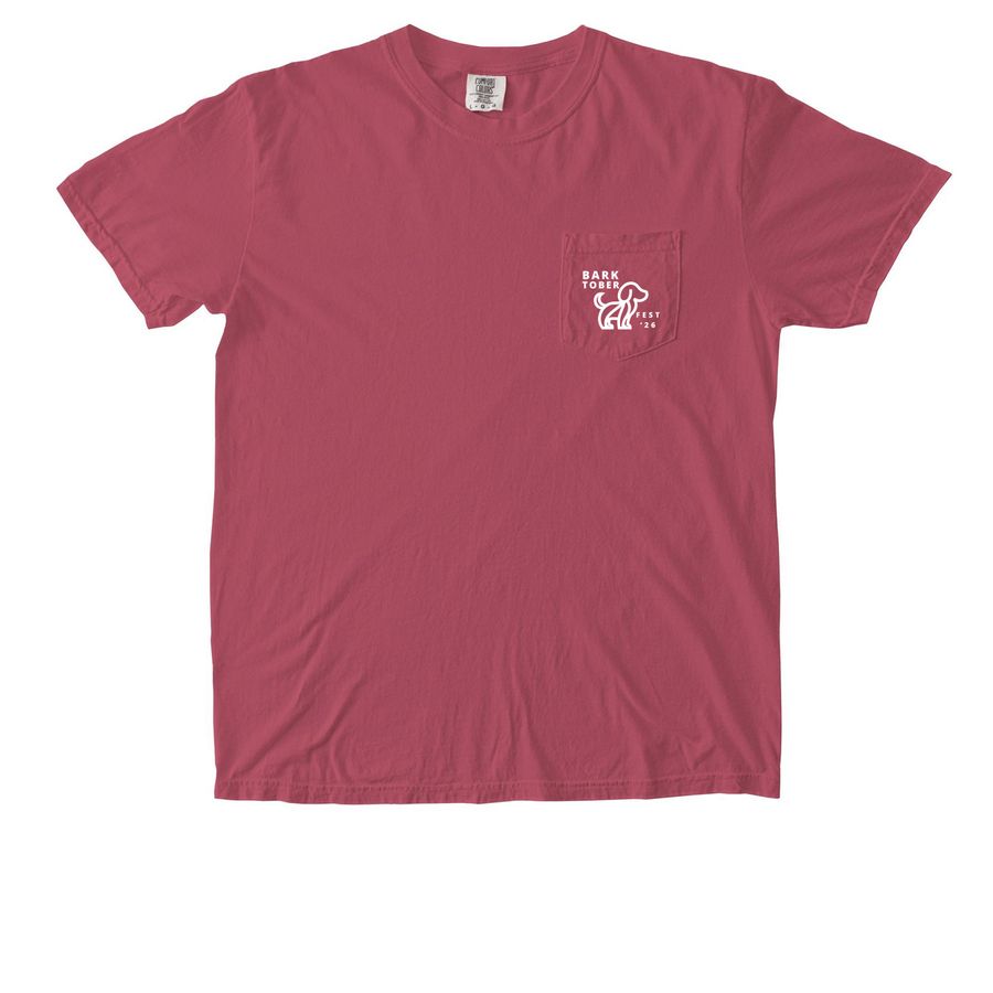 Barktober Fest '26, a Crimson Comfort Colors Pocket Tee