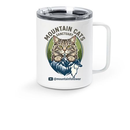 Help me help the cats&nbsp;, a White Stainless Steel Travel Mug