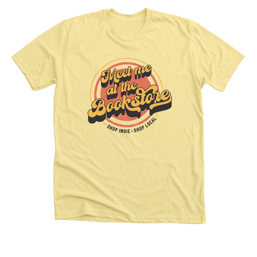 2023 Official Independent Bookstore Day Tee, a Banana Cream Premium Unisex Tee