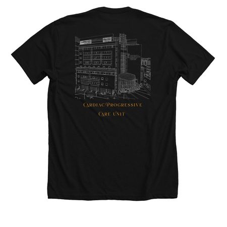 MD Stamps, a Solid Black Blend Premium Unisex Tee (back-view)