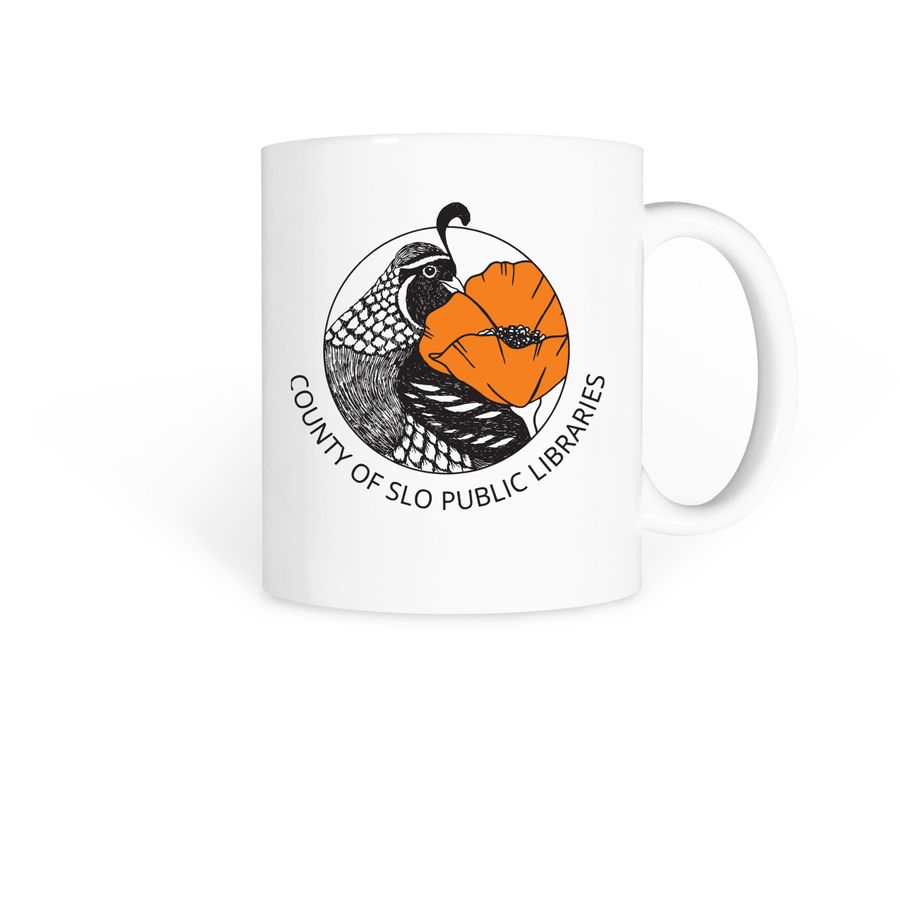 SLO County Libraries Mug, a White Coffee Mug