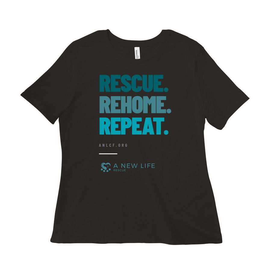 Rescue. Rehome. Repeat., a Black Women?s Relaxed Cotton Tee